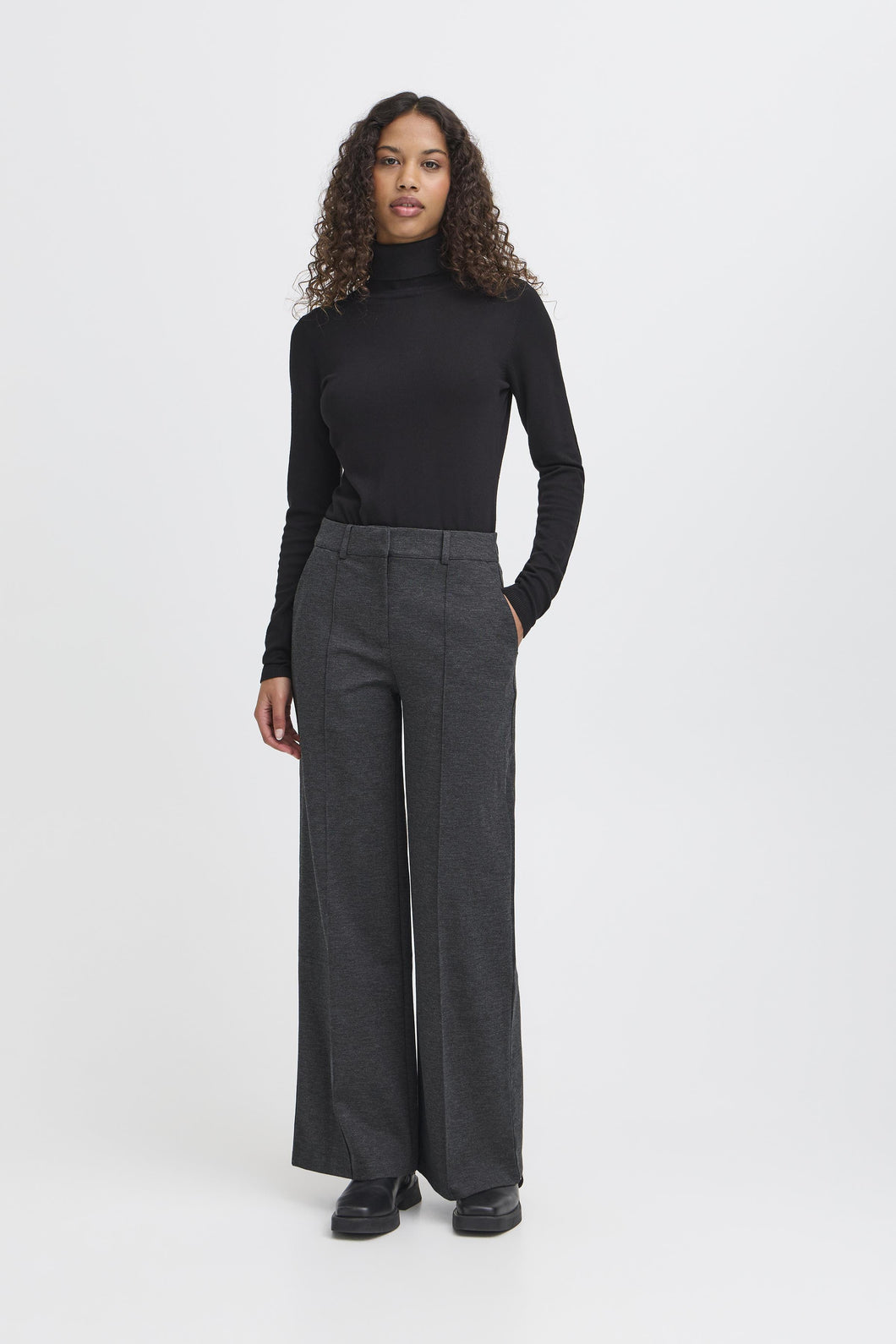 KATE SUS OFFICE WIDE PANT  |  GREY
