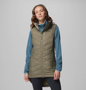 HEAVENLY LONG VEST  |  STONE GREEN