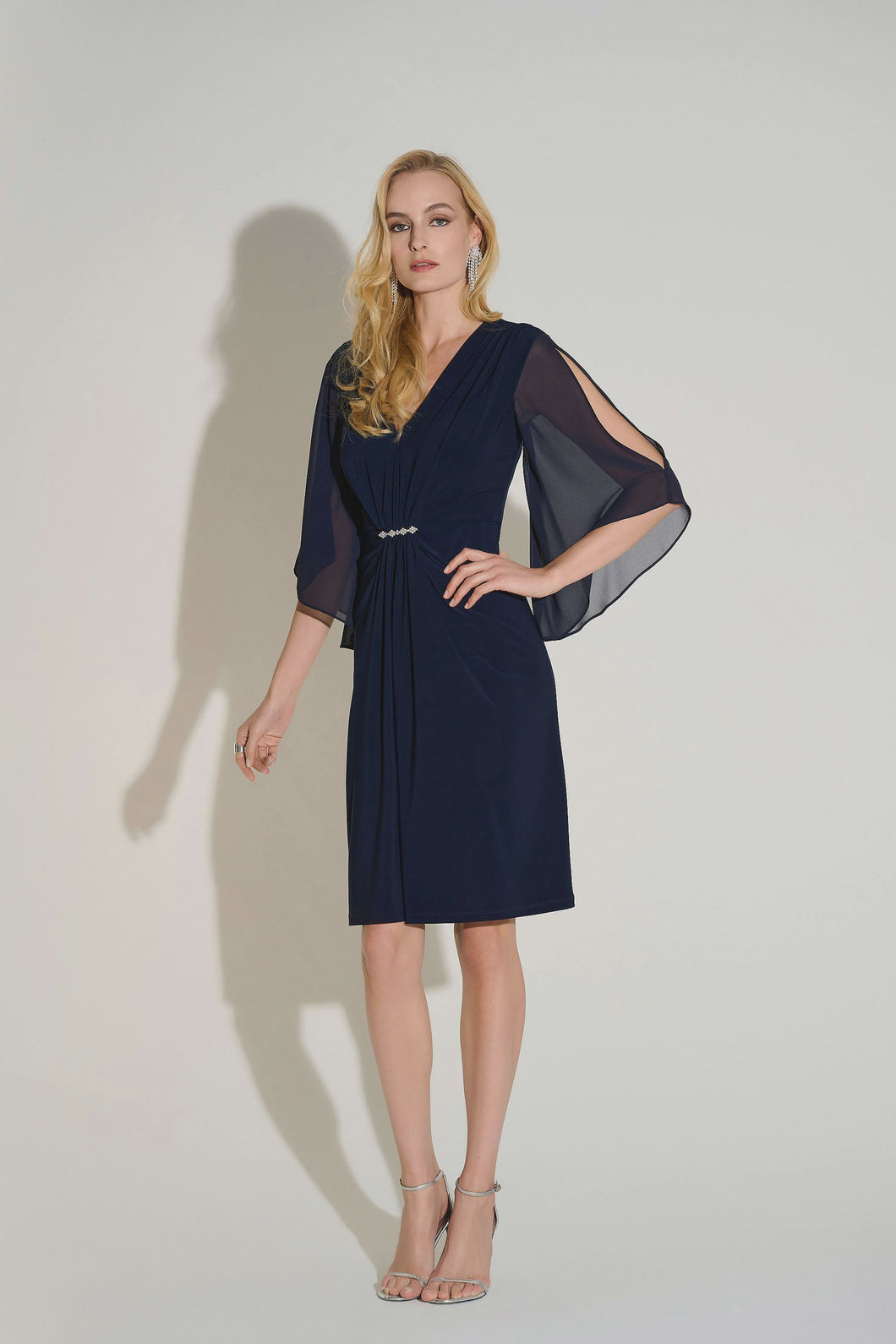 CHIFFON DRESS | NAVY
