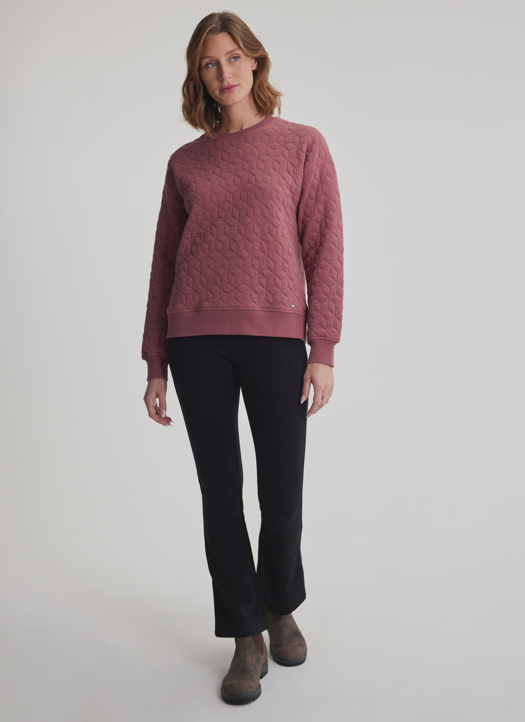 CHASE 2.0 QUILTED SWEATER  |  LICORICE