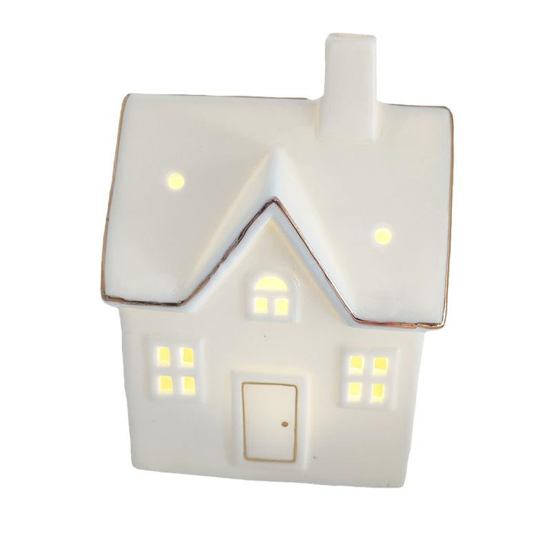 LED CERAMIC HOUSE  |  WHITE & GOLD