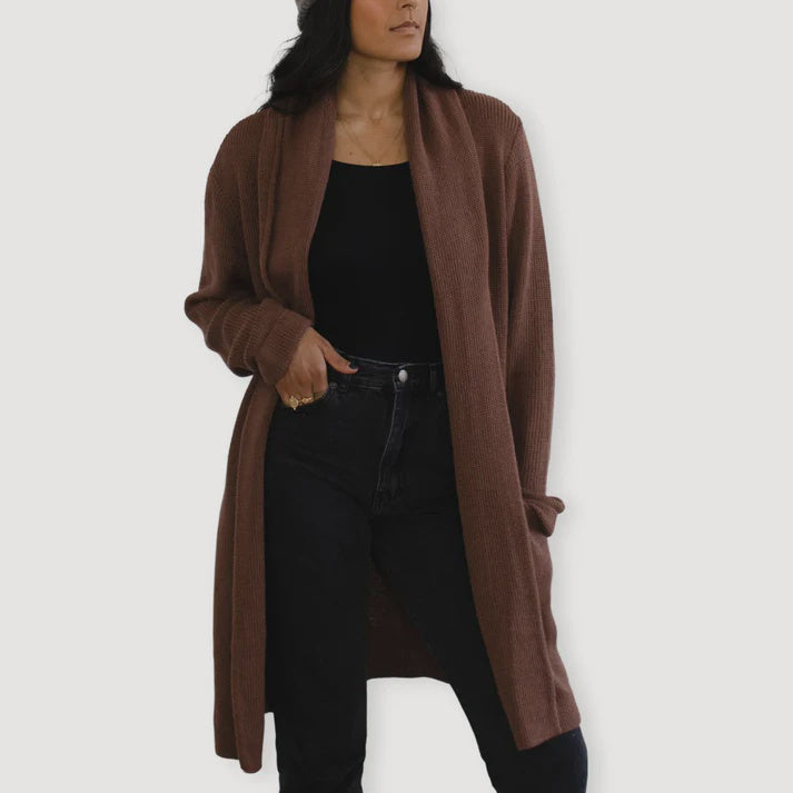 MIA CARDI  O/S   |  BLUSHING BROWN