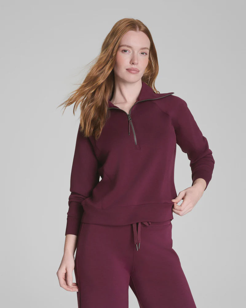 AIR ESSENTIAL 1/2 ZIP  |  PLUM BERRY