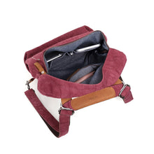 Load image into Gallery viewer, COTTON LINEN BAG + BACKPACK | BURGUNDY
