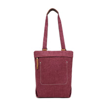 Load image into Gallery viewer, COTTON LINEN BAG + BACKPACK | BURGUNDY
