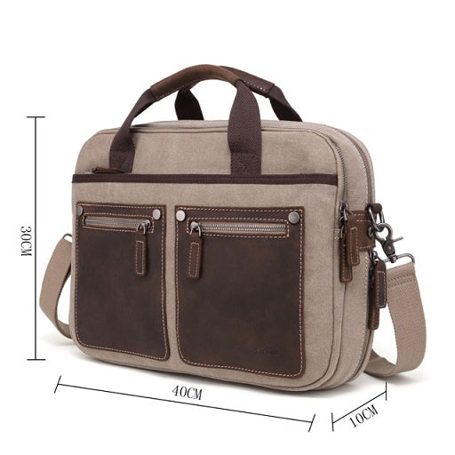 CANVAS MESSENGER BAG  |  TAN