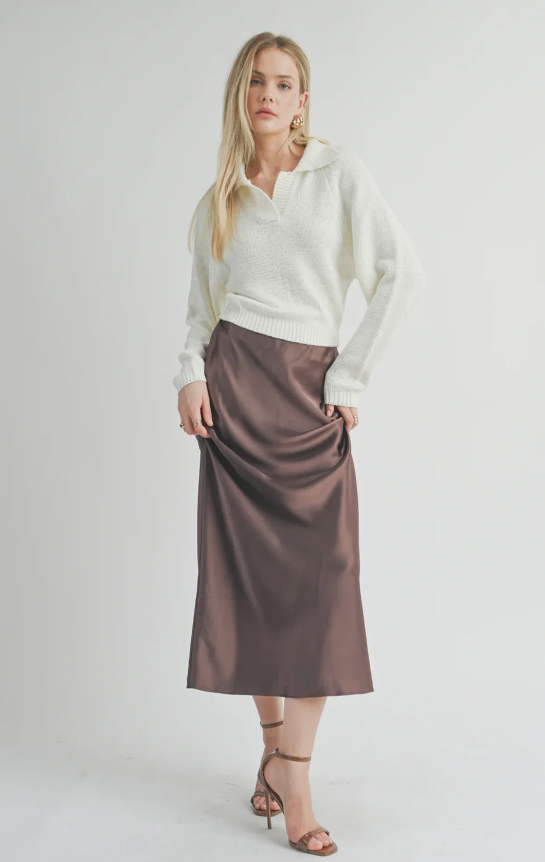 FLAWLESS MERMAID MAXI SKIRT  |  CHOCOLATE