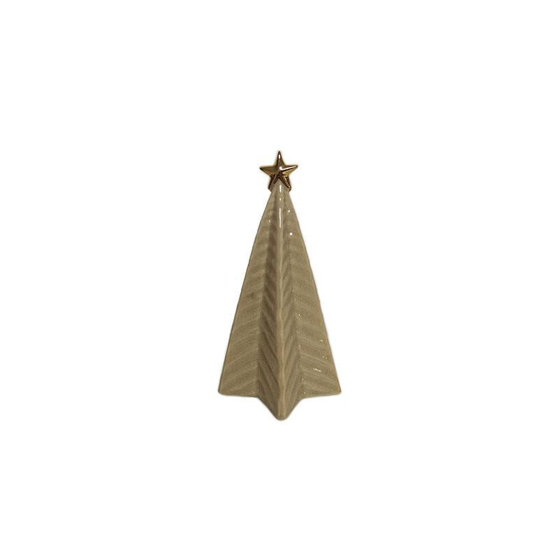 GLASS TREE SMALL  |  BEIGE & GOLD