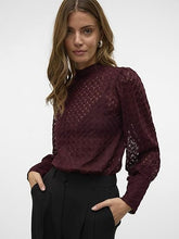 Load image into Gallery viewer, BECCA LACE TOP  |  WINE
