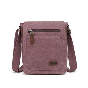 CANVAS SHOULDER BAG | BURGUNDY