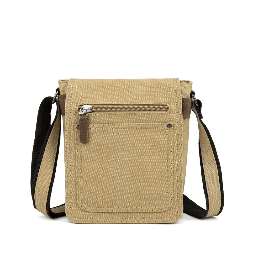 CANVAS SHOULDER BAG 7 POCKET  |  MUSTARD