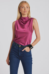 CLAUDE COWL NECK  |  MAGENTA