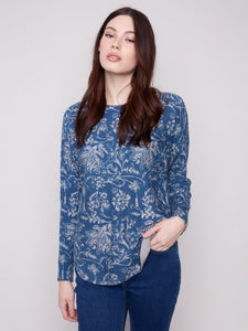 JERRI LONG SLEEVE WITH POCKETS  | BLUE