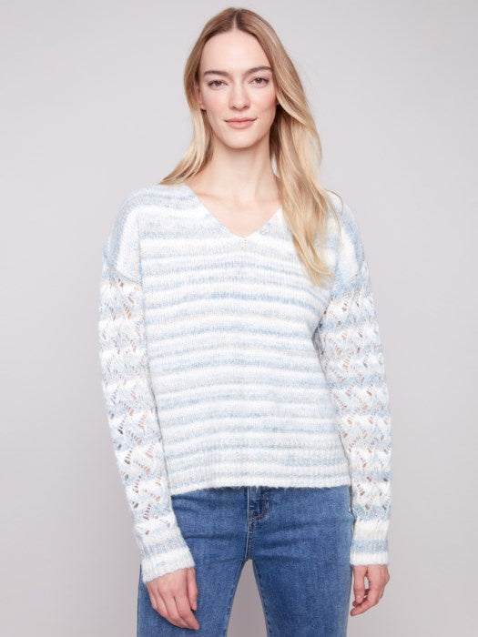 IRIS KNITTED SWEATER  |  BLUE MIX