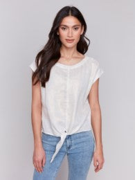 FRONT TIE TOP   |  CHAMPAGNE