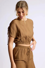 Load image into Gallery viewer, LIGHT A FIRE CROP TOP | BROWN
