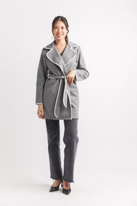 WANDA WRAP COAT  |  GREY