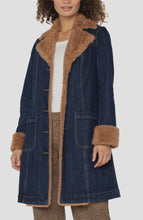 Load image into Gallery viewer, SHERPA TRIMMED NOTCH JACKET  |  CINDER BLOOM

