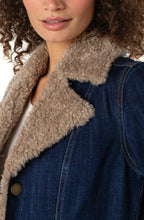 Load image into Gallery viewer, SHERPA TRIMMED NOTCH JACKET  |  CINDER BLOOM
