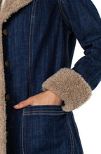 Load image into Gallery viewer, SHERPA TRIMMED NOTCH JACKET  |  CINDER BLOOM

