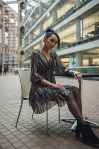 GEORGIA WRAP DRESS  |  GREEN