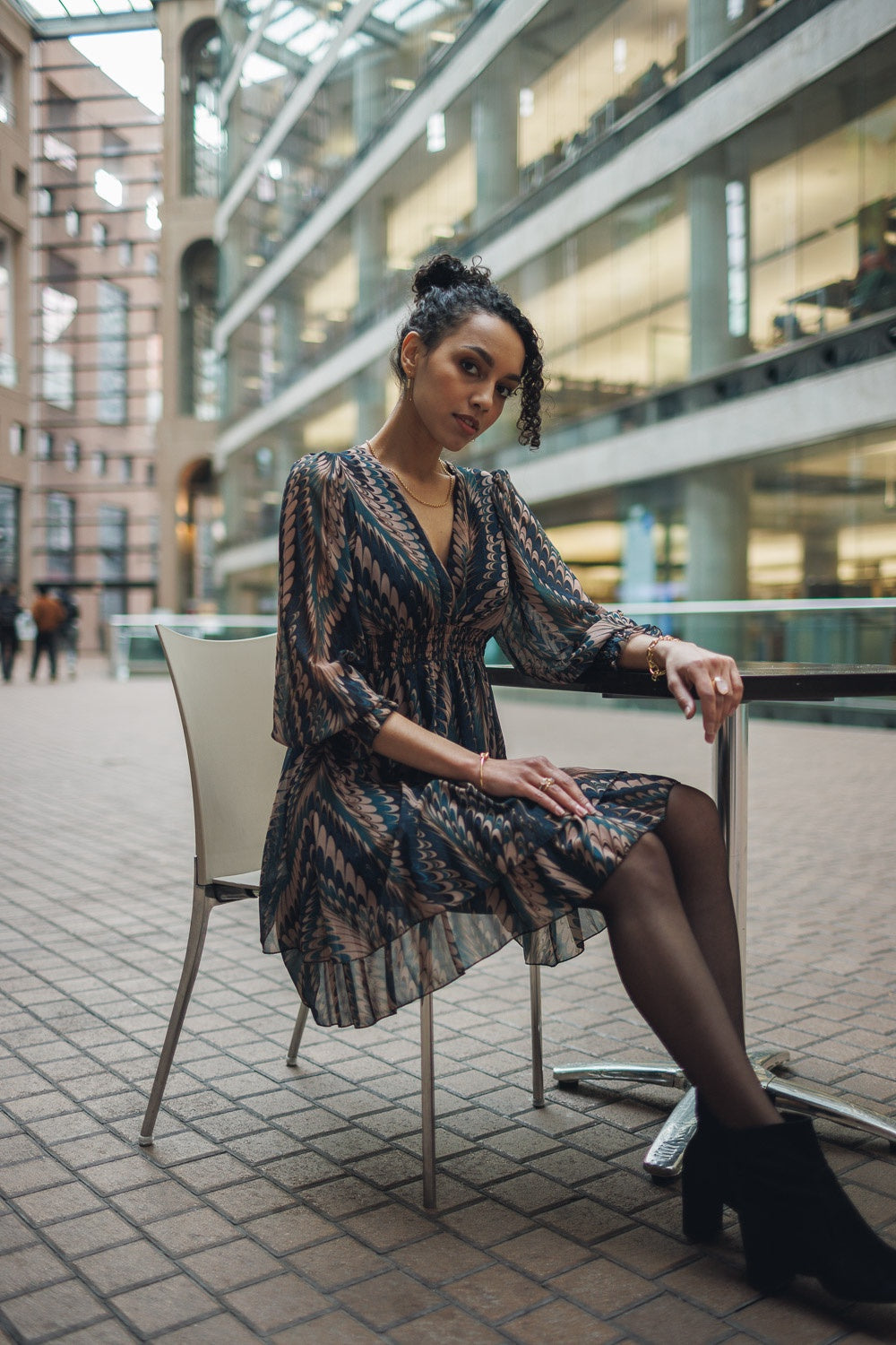 GEORGIA WRAP DRESS  |  GREEN