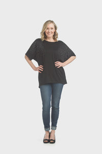 STARRY SEQUIN BLOUSE  |  BLACK