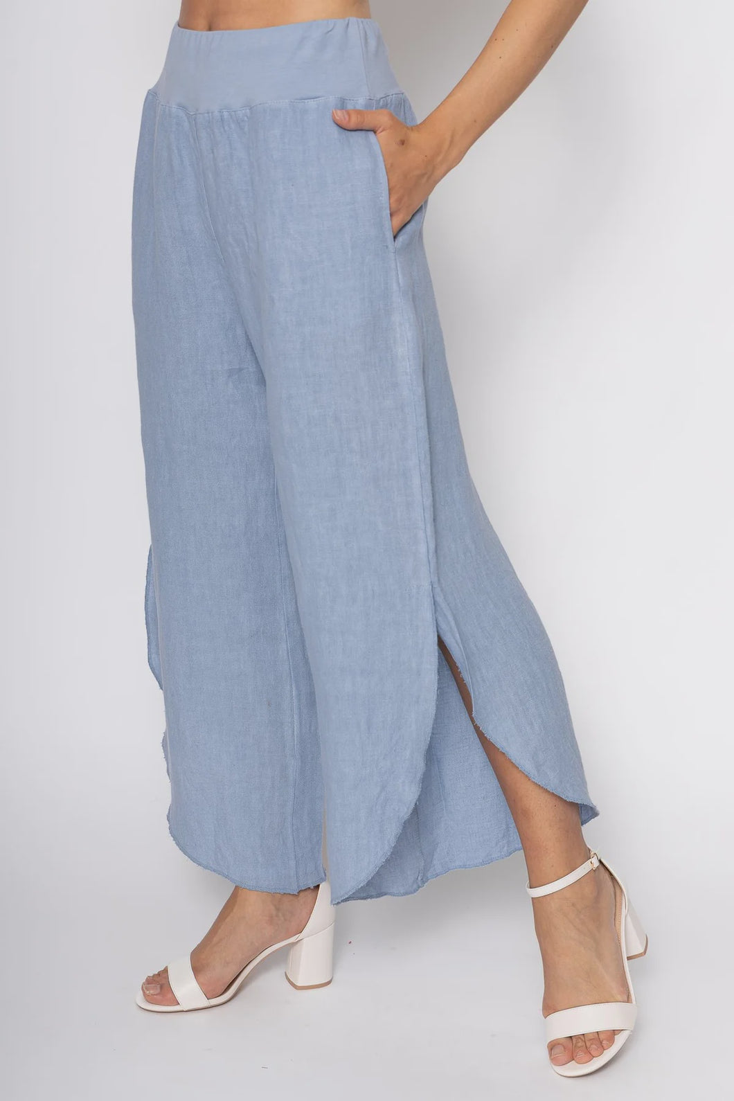 CORGI LINEN PANT  | DUSTY BLUE