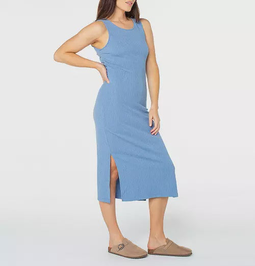 CITY LIGHTS MIDI DRESS | BLUE