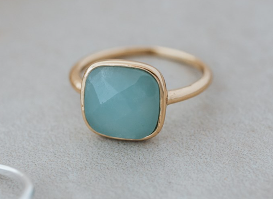 ALA MODE RING  |  GOLD/AMAZONITE