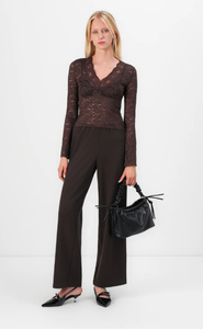 BREMEN WIDE LEG PANT | CHOCOLATE