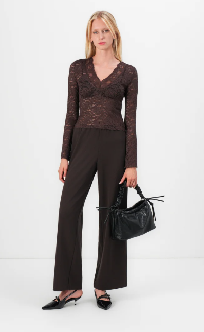 BREMEN WIDE LEG PANT | CHOCOLATE