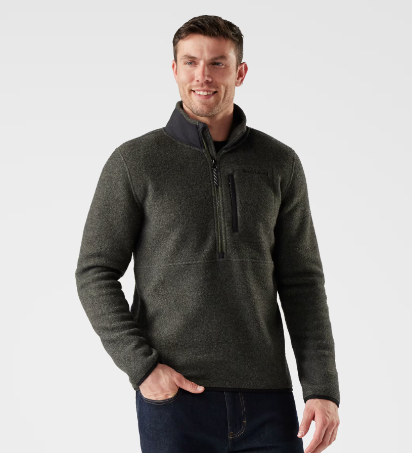 SECOND CUT FLEECE 1/2 ZIP  |  WINTER MOSS