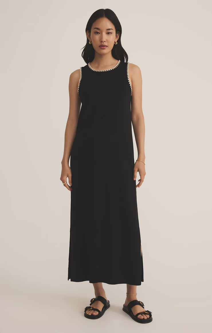 DELAMER MIDI DRESS  |  BLACK