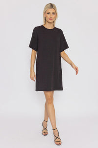 KANVA GLITTER DRESS  |  BLACK