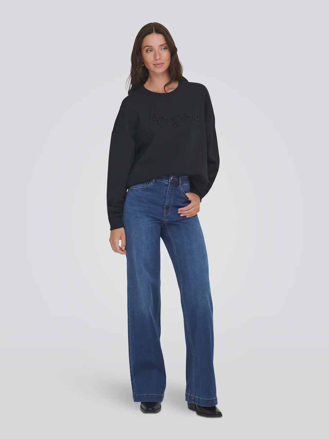 MADISON ROYAL HIGH WAIST WIDE LEG  |  DARK BLUE