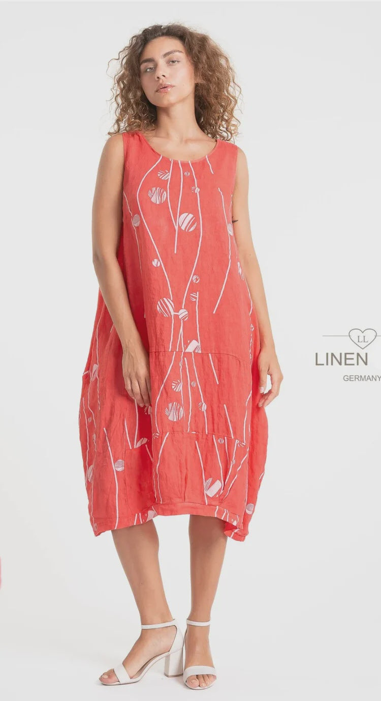 BICHON LINEN DRESS  |  CORALLO
