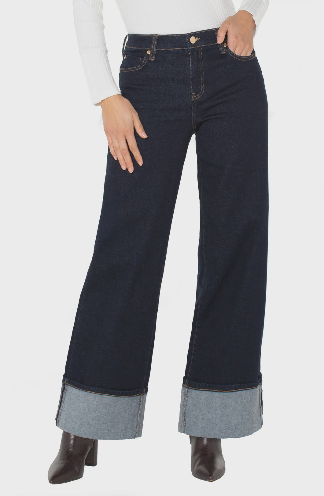 MORGAN CUFFED DENIM  |  INDIGO