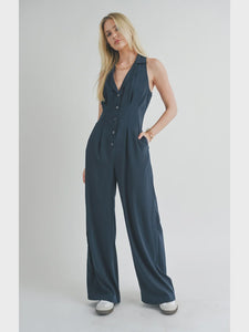FINEST HALTER JUMPSUIT  |  MIDNIGHT