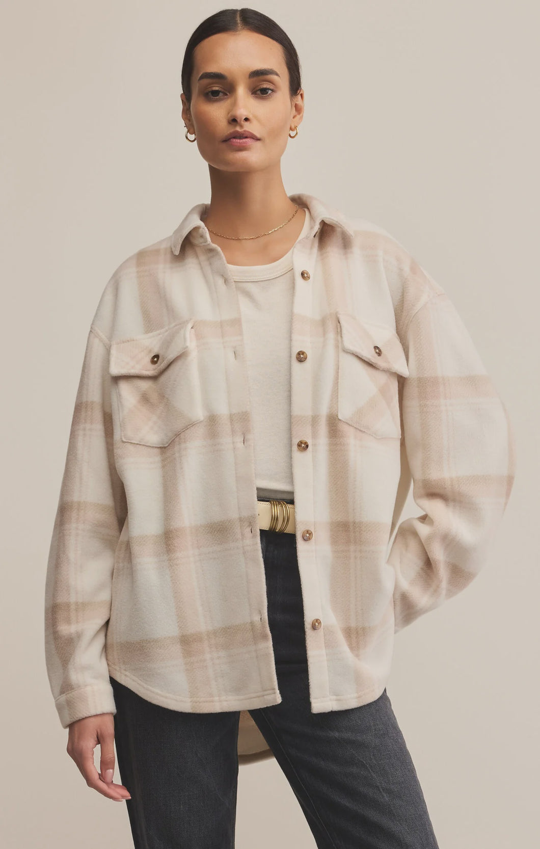 HIKER TWO TONE PLAID JACKET  |  SMOKEY