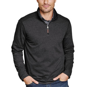 ICON REVERSIBLE QUARTER ZIP | CHARCOAL BROWN