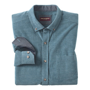 TEXTURED CORDUROY SHIRT | BLUE
