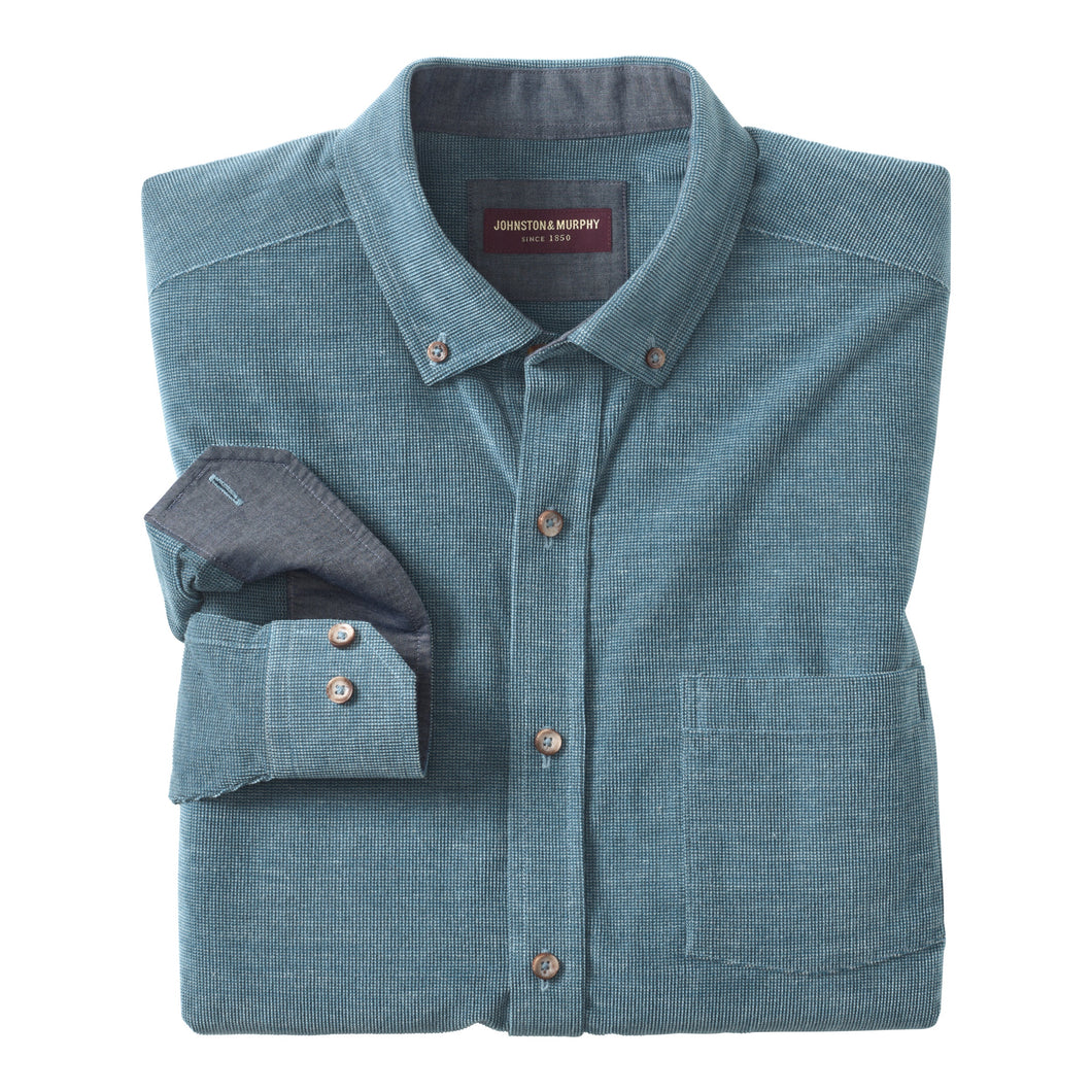 TEXTURED CORDUROY SHIRT | BLUE
