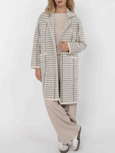 MARCEAU HOUNDSTOOTH COAT  |  MULTI CREAM