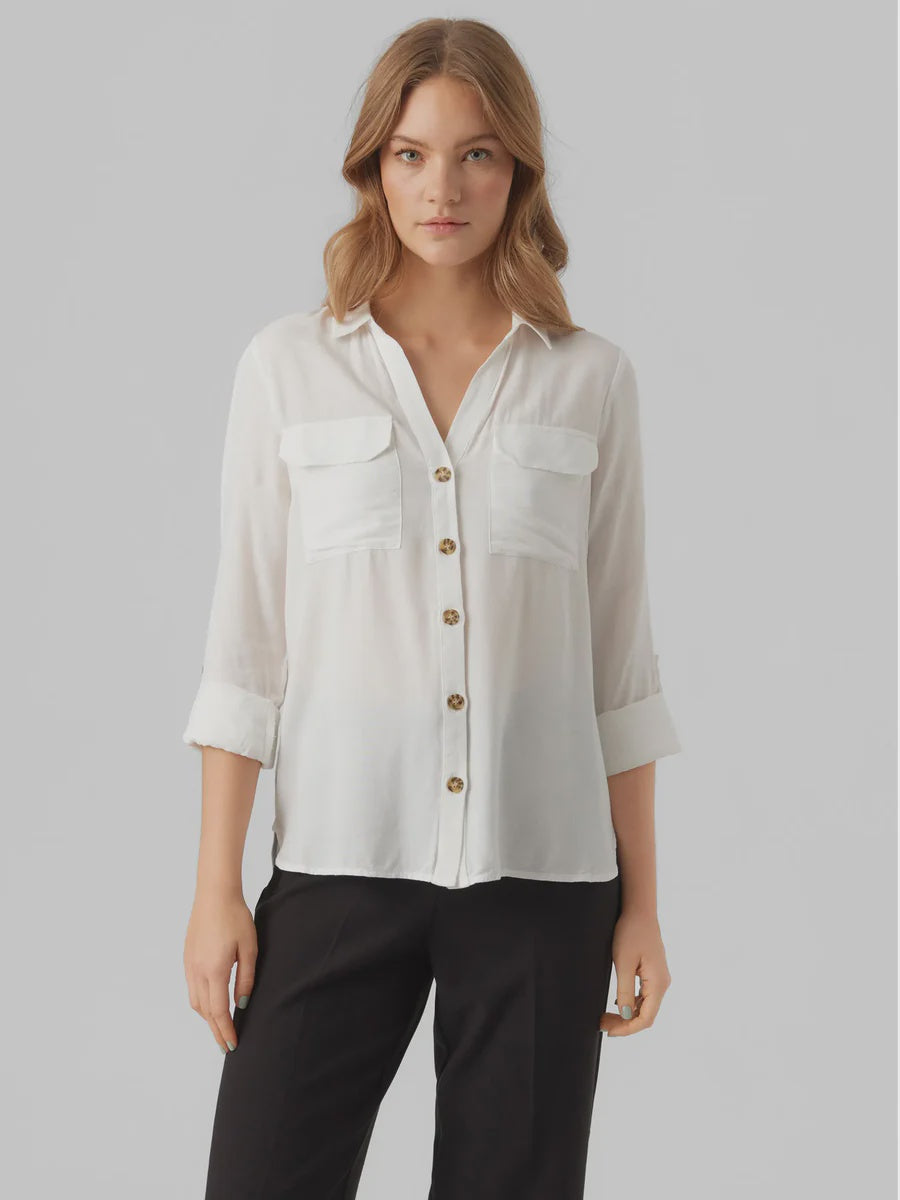 BUMPY LS SHIRT | SNOW WHITE