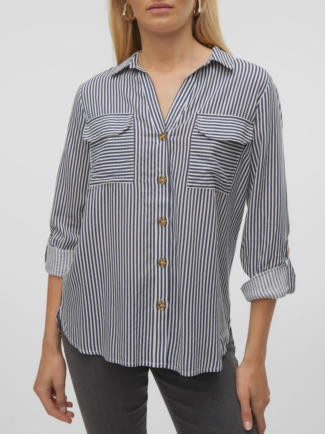 BUMPY LS SHIRT | INK STRIPES