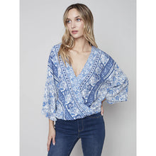 Load image into Gallery viewer, PAISLEY BELL SLEEVE BLOUSE
