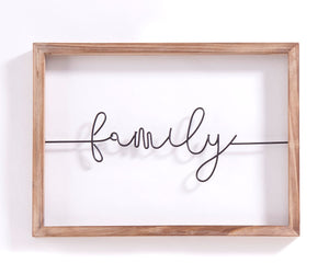 FRAMED FAMILY WALL DECOR