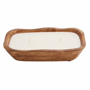 SMALL WOOD BOWL CANDLE