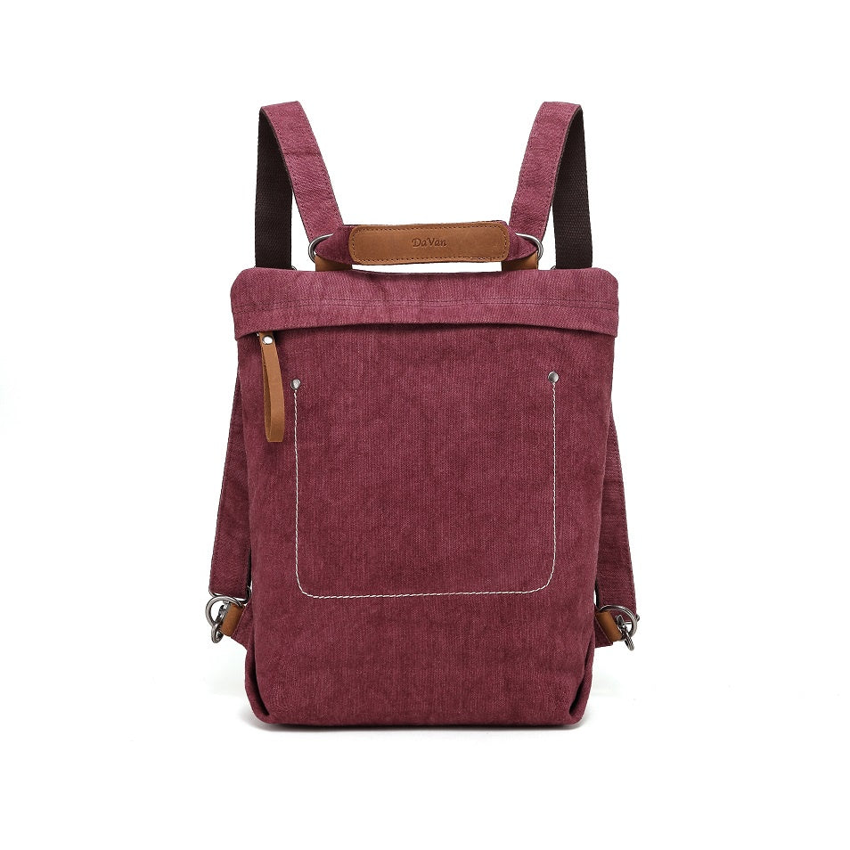 COTTON LINEN BAG + BACKPACK | BURGUNDY